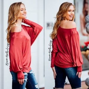 Tops - Marsala Dolman Knit Top Tops - Marsala Dolman Knit Top